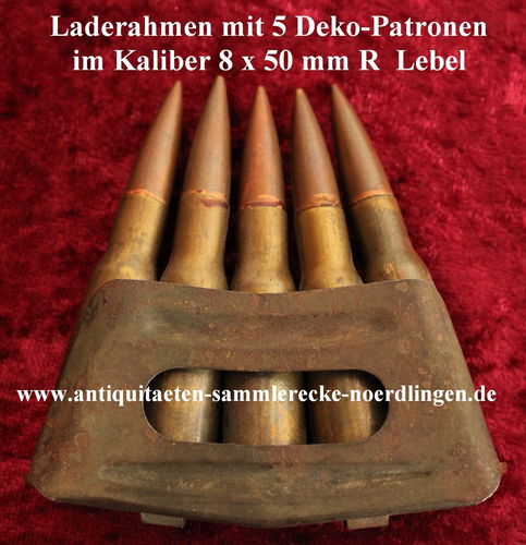 Laderahmen für 1892 Berthier Karabiner MLE M16 für 5 Deko-Patronen 8 x 50 R mm Lebel
