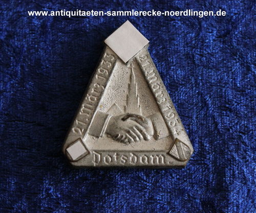 Veranstaltungsabzeichen Potsdam 21. März 1933 - 21. März 1934 an Nadel.