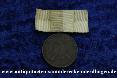 Medaille - 50 JAHRE SCHÜTZENVEREIN ALT-TELLIN 1879-1929 an zweifarbiger  Bandschleife