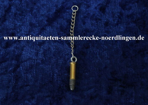 Schlüsselanhänger Dekorandpatrone .22 lfB (lang für Büchsen) bzw. .22 lr (long rifle)