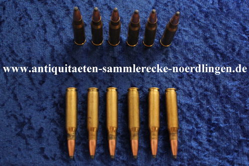 5 Dekopatronen 7,62 mm × 51 NATO - 7,62 × 51 mm CETME/NATO - .308 Winchester Teilmantelgeschoss