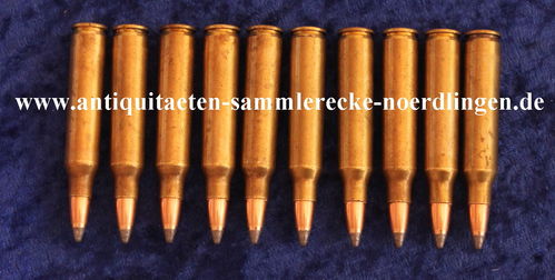 Dekopatronen Messinghülse 5,56 × 45 mm NATO .223 Remington Teilmantel z.B. Deuts. Sturmgewehr HK G36